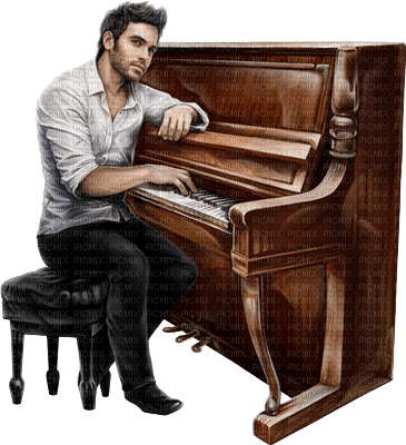 man-piano - besplatni png
