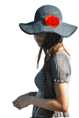 woman girl hat puppy - kostenlos png
