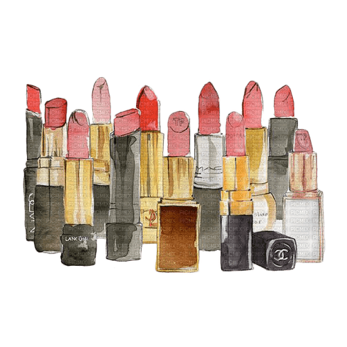 watercolor lipsticks Bb2 - Free PNG