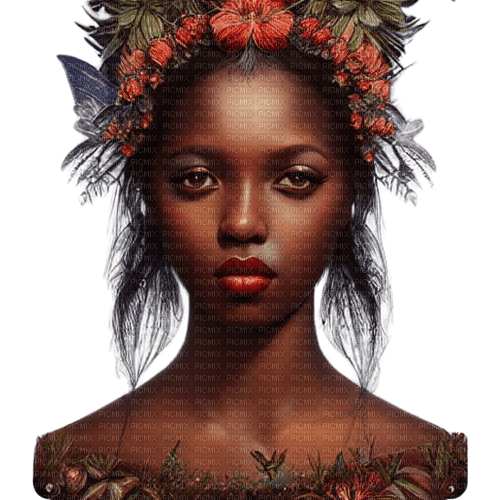 kikkapink fantasy african woman - бесплатно png