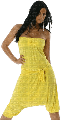 Kaz_Creations Woman Femme Yellow - besplatni png