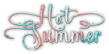soave text hot summer pink teal - PNG gratuit
