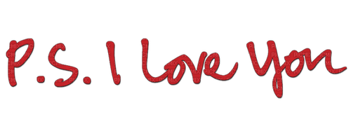 P.S. I love You.Text.Red.Victoriabea - gratis png