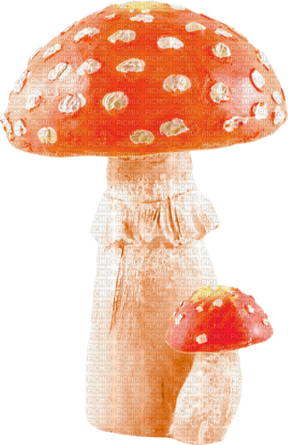 kikkapink deco autumn mushroom red - ilmainen png