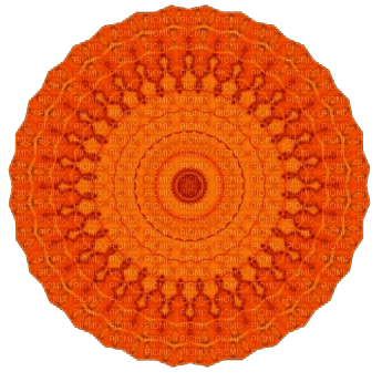 Orange Mandala - ücretsiz png
