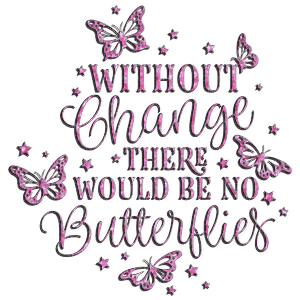 kikkapink change butterflies text pink - PNG gratuit