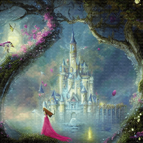 kikkapink background fantasy castle - png grátis