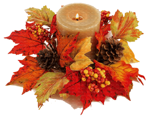 Kerze, Herbst, Deko - png grátis