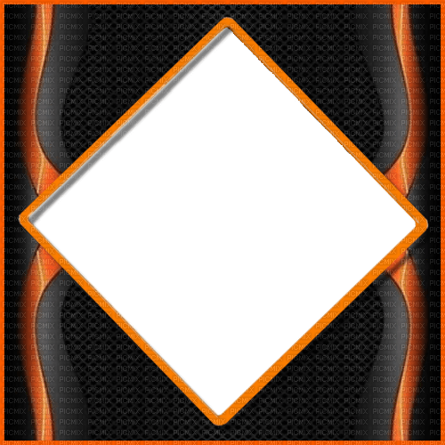 Orange.Frame.Black.Cadre.Victoriabea - PNG gratuit