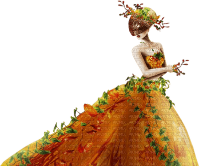 femme automne woman autumn - 免费PNG