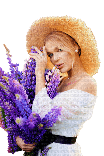 Woman - Flower - 免费PNG
