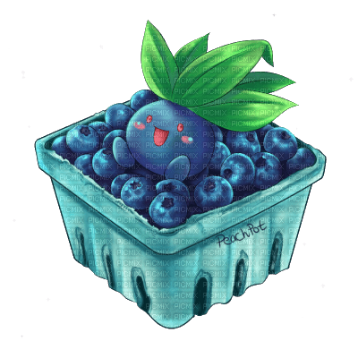 Oddish & Blueberries - darmowe png