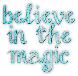 soave text believe magic christmas teal - png ฟรี