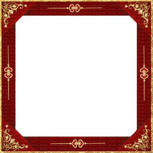 Red and Gold Animated Border Frame - Gratis geanimeerde GIF