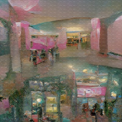 Pink Mall with Wet Floor - 無料png