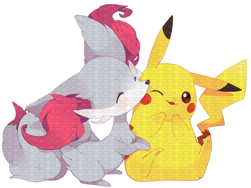 shiny fennekin & pikachu - Free PNG