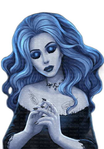 Blue Gothic Woman - png grátis
