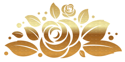 Kaz_Creations Deco  Gold Flower - PNG gratuit