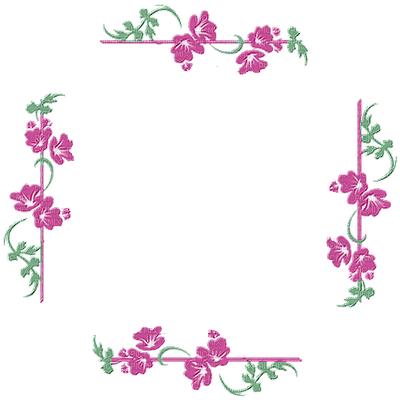 frame-pink-flowers - nemokama png