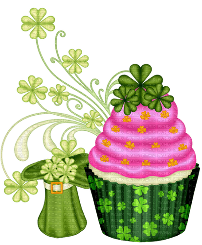 Gâteau Trèfle Chapeau St-Patrick:) - png ฟรี