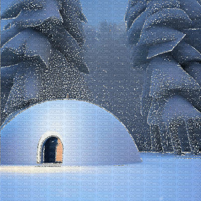 Winter Igloo Dome - GIF animado gratis