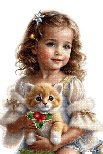 loly33 enfant noël chat - δωρεάν png
