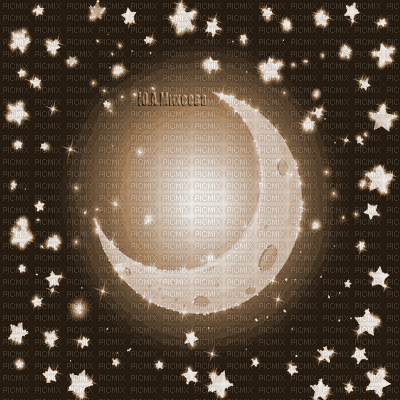 Y.A.M._Fantasy night stars moon Sepia - Nemokamas animacinis gif