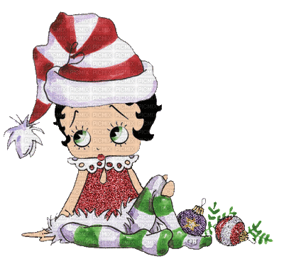 Christmas Betty Boop bp - Бесплатный анимированный гифка