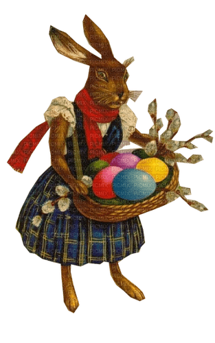 Ostern, Hase, Eier, Vintage - PNG gratuit