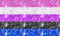 Genderfluid glitter flag - GIF animado gratis