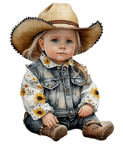 Sunflowers - Cowboy - Baby - PNG gratuit