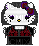 Pixel Goth Hello Kitty - Darmowy animowany GIF