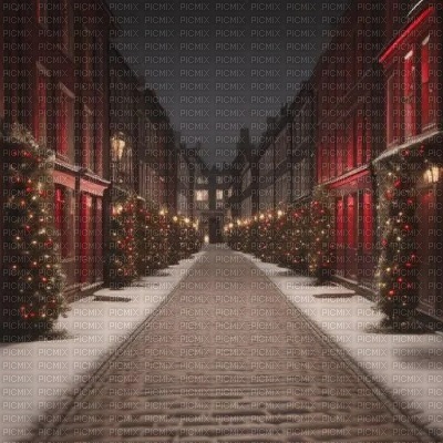 Vintage Christmas Street - nemokama png