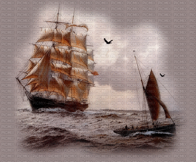 Sea,boat - Бесплатный анимированный гифка