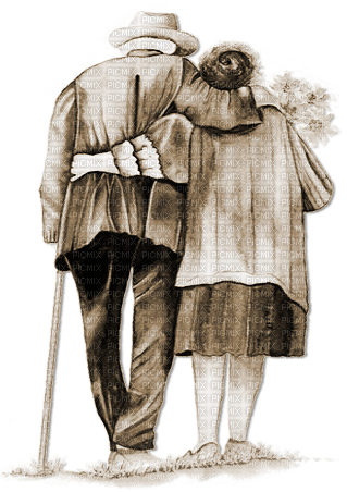 soave couple autumn old vintage man woman - zadarmo png