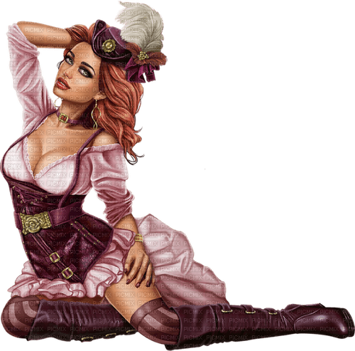 Steampunk woman - ücretsiz png