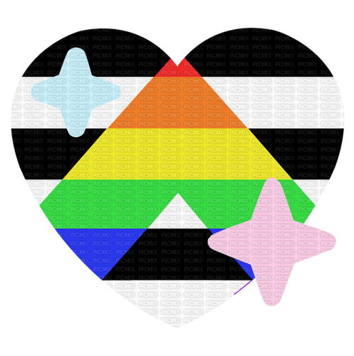 Straight ally emoji heart - ilmainen png