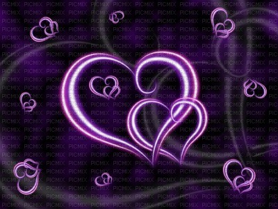 encre violet coeur - gratis png