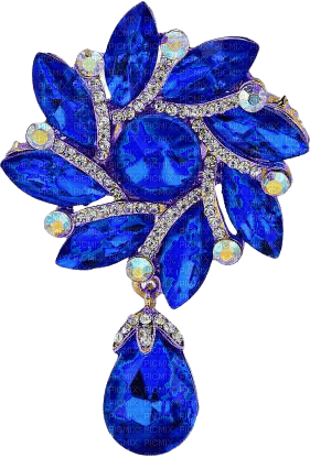 Brooch Blue - By StormGalaxy05 - Free PNG