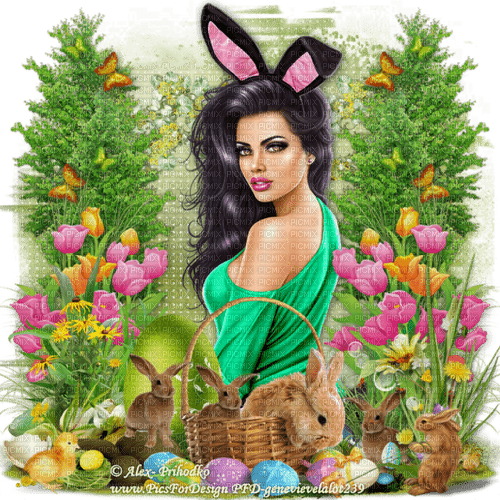 Easter woman by nataliplus - zadarmo png