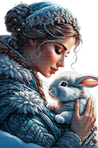 loly33 femme hiver lapin - ingyenes png