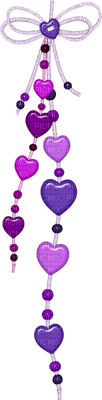Kaz_Creations Deco Hearts Bead Colours Hanging Dangly Things - безплатен png