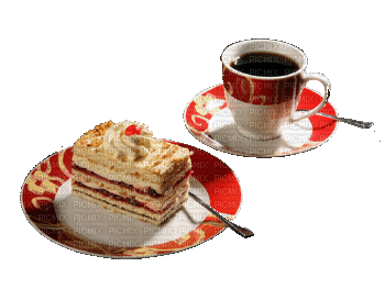 coffee and cake - Gratis geanimeerde GIF