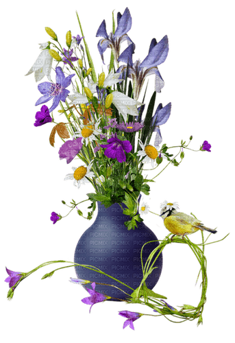 blommor - vas-----flowers in vase - ilmainen png