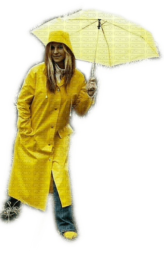 Rena Rain Umbrella Woman Frau Regen - png ฟรี