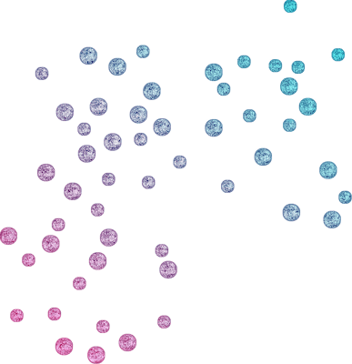 Blue/Pink bubbles overlay - Free PNG