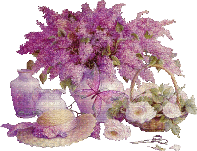 cecily-fleurs vase glitters - Ücretsiz animasyonlu GIF