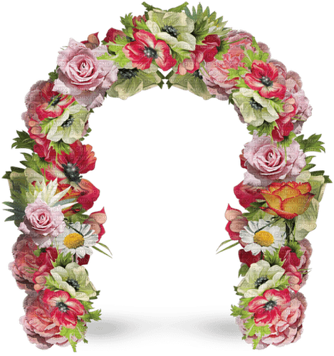dolceluna deco spring flowers arch frame - png ฟรี