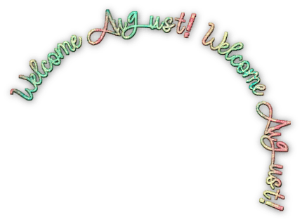 soave text welcome august pink green yellow - png gratis