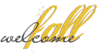soave text autumn welcome  black yellow - gratis png